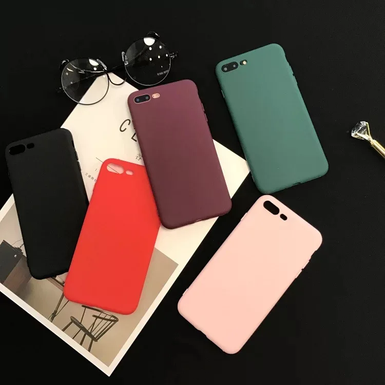 Простые однотонные Цвета Чехол для iphone7 7 плюс мобильный телефон Сумки и чехол Vivo
