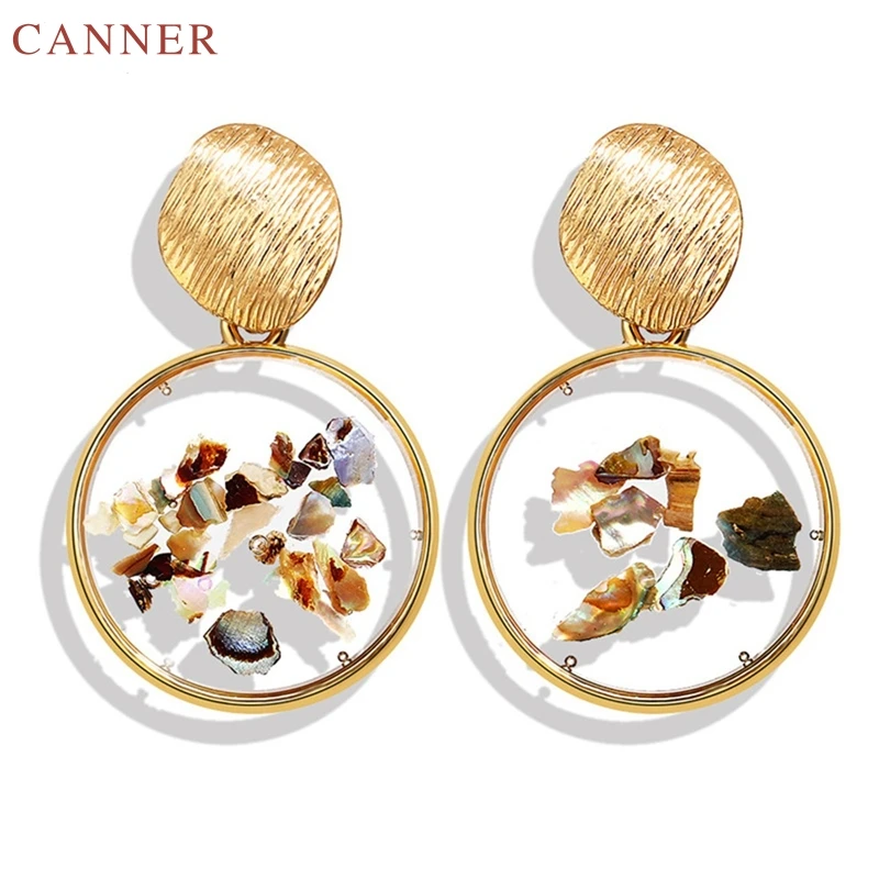 Женские Геометрические акриловые серьги большие Винтажные капельки ювелирные