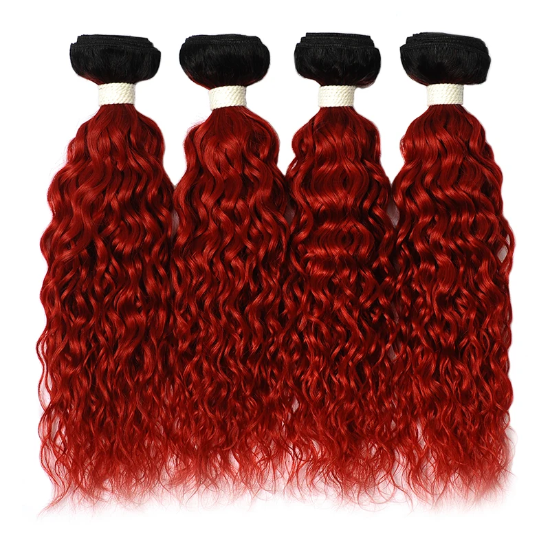 Сияющая Звезда 3 Омбре пучки с закрытием человеческие волосы плетение