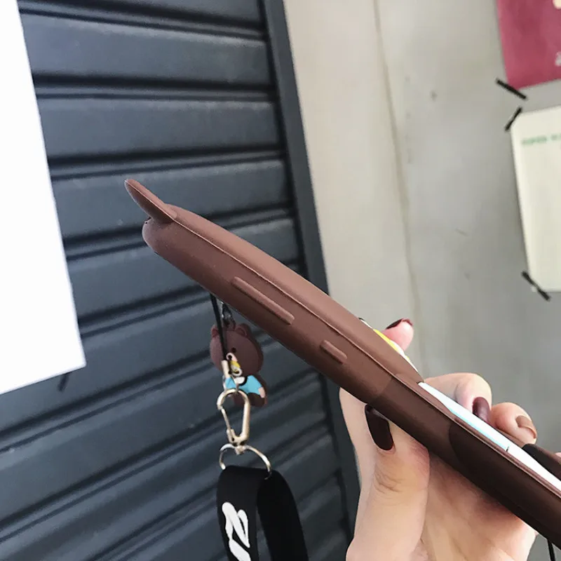 Силиконовый чехол с 3D медведем на плечо для huawei mate 20 10 9 pro lite P20 pro honor 10 8X9 чехол противоударный мягкий чехол для телефона