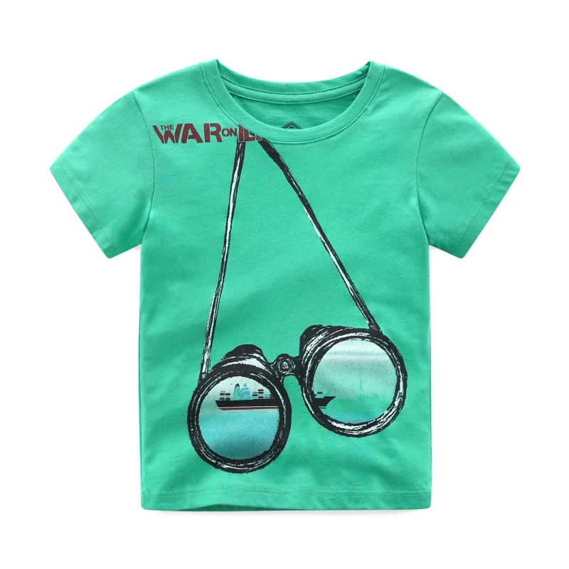 Летняя одежда для маленьких мальчиков футболка детская летние топы Забавные