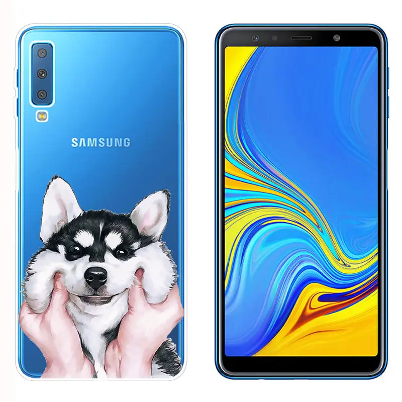 Arvin силиконовый чехол для Samsung A7 2018 A30 A50 A8 смартфона A750 окрашенный телефона Plus TPU |