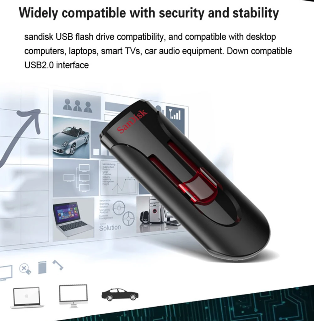 SanDisk usb 3,0 флэш-накопитель CZ600 USB флэш-накопитель 128 Гб карта памяти 64 Гб Флешка 32 Гб 16 Гб USB ключ скорость чтения до 130 м/с