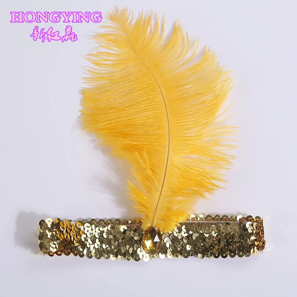 Индийский головной убор из страусиных перьев украшение для волос День