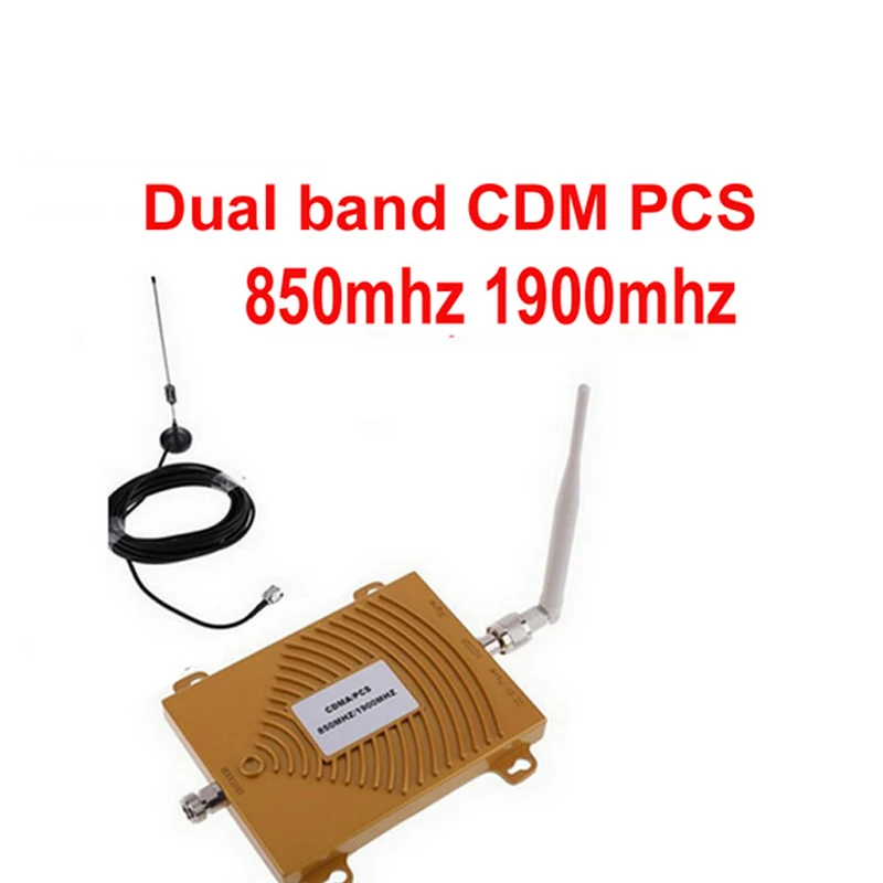 

FOR USA 2G nework Dual Band PCS 1900MHz CDMA 850Mhz Signal Repeater Phone Signal Booster PCS CDMA Signal Amplifier w/ Antenna