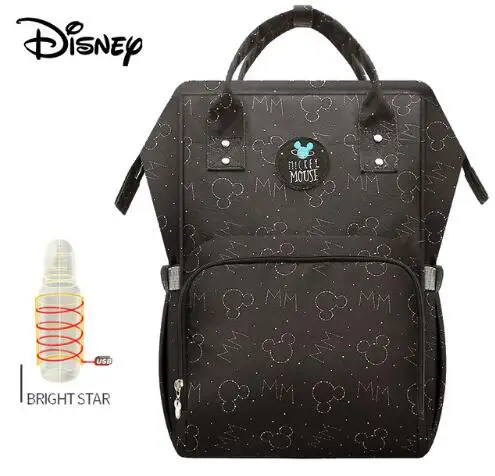 Сумка для подгузников для мам disney, сумка для кормящих подгузников для мам, сумка для ухода за ребенком, рюкзак для путешествий, дизайнерские сумки с Микки и Минни, новая сумка - Цвет: 3