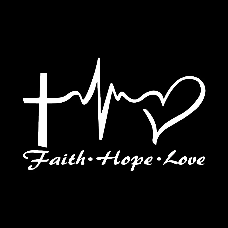 Творческая Виниловая наклейка для автомобиля Jesus HOPE LOVE FAITH Prayer цвет черный