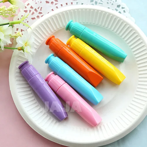 

(6pcs/lot) Highlighter pens for marker Novelty fluorescent pen DIY drawing stationery School office zakka supplies (dd-1306)