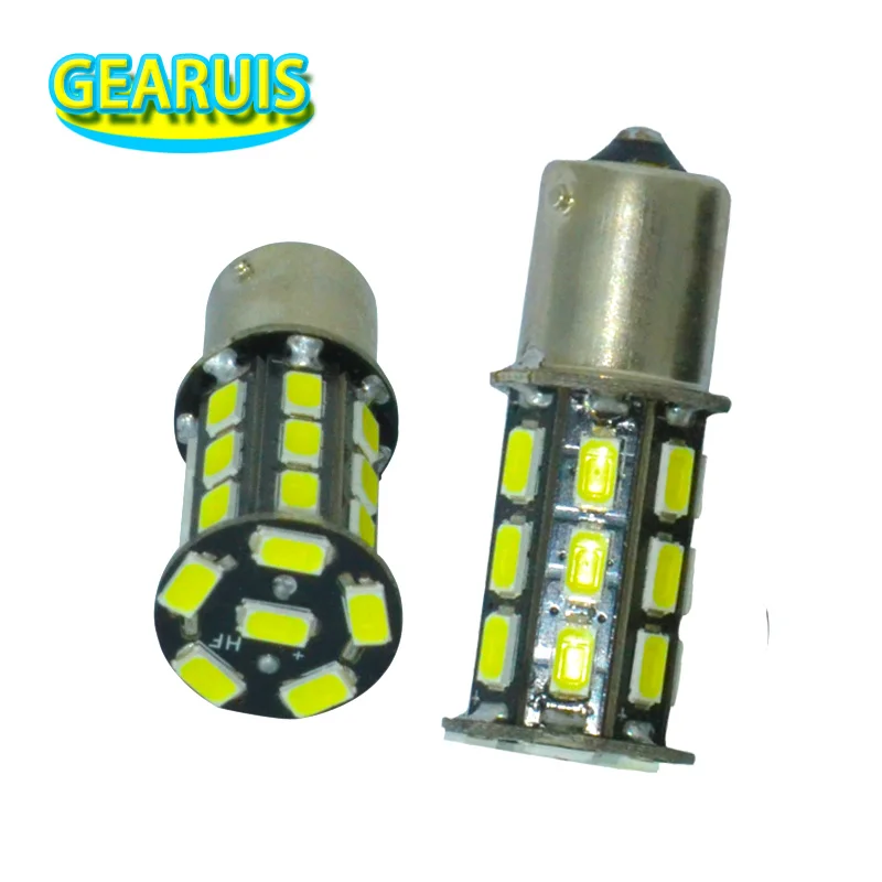 10X P21W 1156 BA15S 1157 BAY15D 27 SMD 5630 5730 LED T20 74440 7443 W21W 27SMD поворота Стоп-сигнал белый лед синий красный 12 В