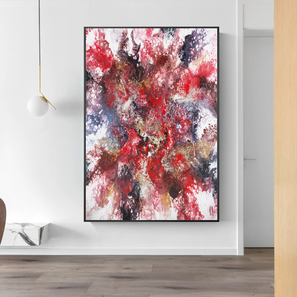 Абстрактные настенные художественные картины на холсте с каменной текстурой