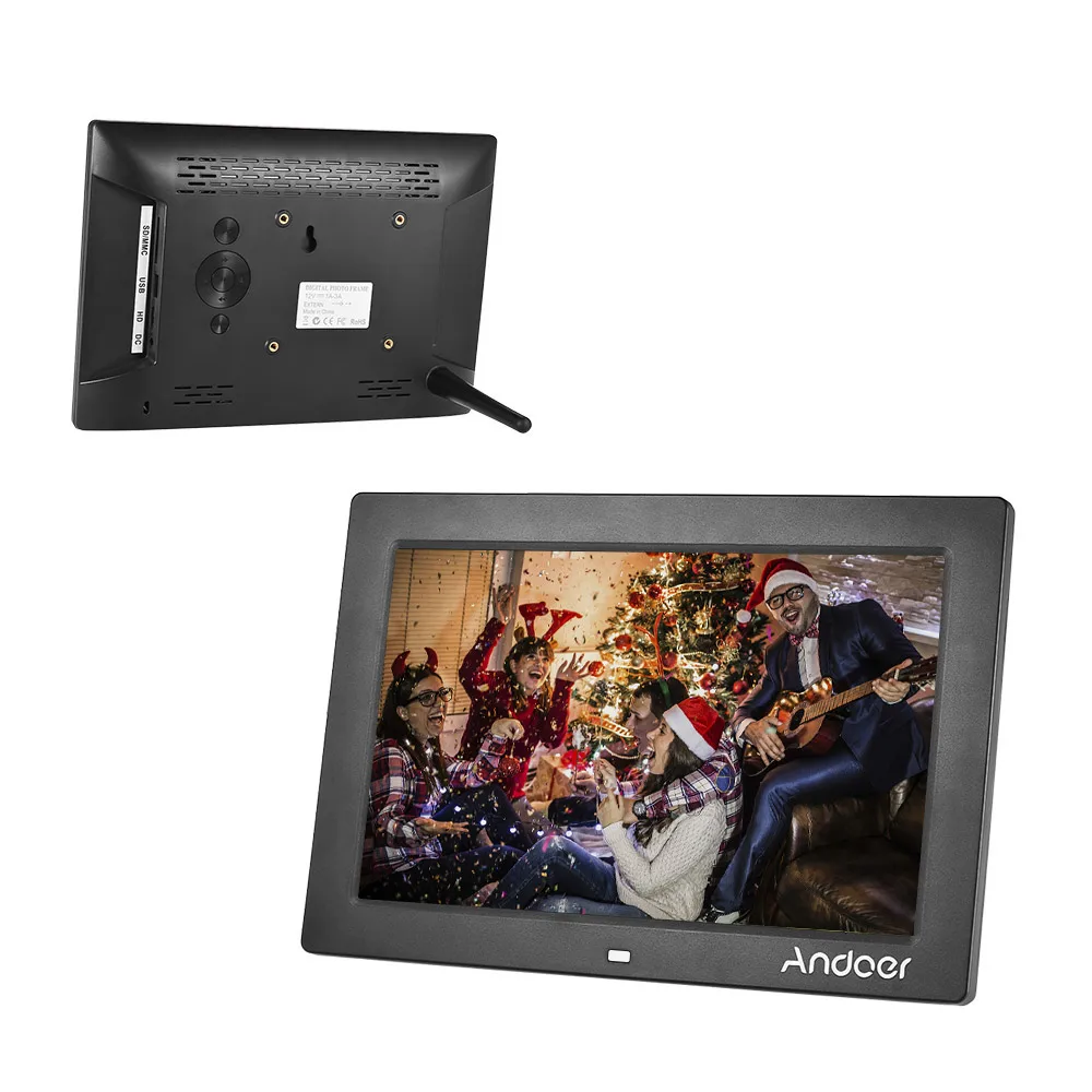 Andoer 10 дюймовая цифровая фоторамка с полным обзором ips Экран 1080 P Поддержка воспроизведение в случайном порядке с пультом дистанционного управления Управление Рождественский подарок на день рождения