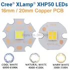 Светодиодный излучатель CREE XHP50, XHP-50, холодный белый, 6500K, нейтральный белый, 5000K, теплый белый, 3000K, 6 в, 12 В на 16 мм, 20 мм, медная ПП