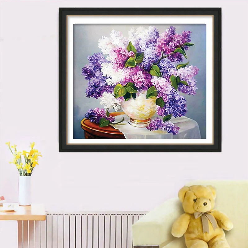 55*48 см Алмазная картина цветок круглые конфеты бусины 5D DIY DMC Вышивка крестом