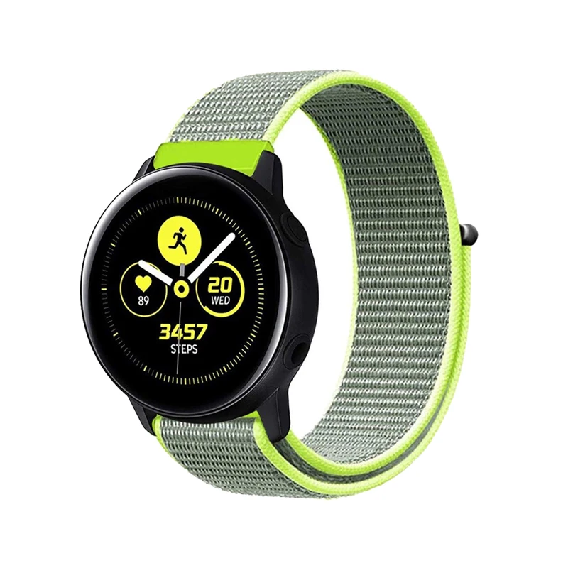 20 мм спортивный нейлоновый ремешок на запястье браслет ремешок для samsung Galaxy Watch Active 2 Amazfit Bip Band