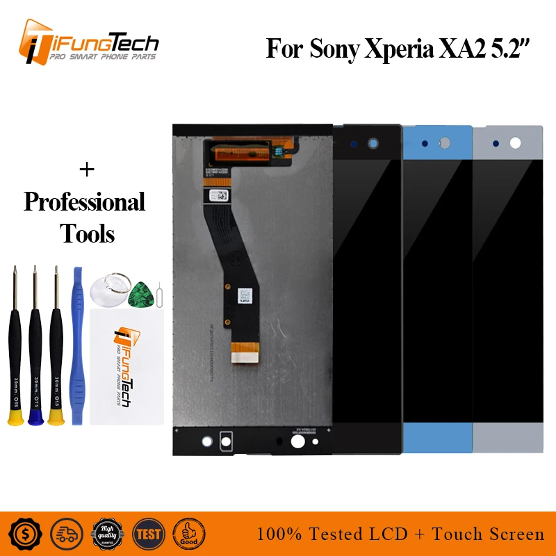ЖК дисплей с сенсорным экраном и дигитайзером в сборе для Sony Xperia XA2 + рамка sony xa 2