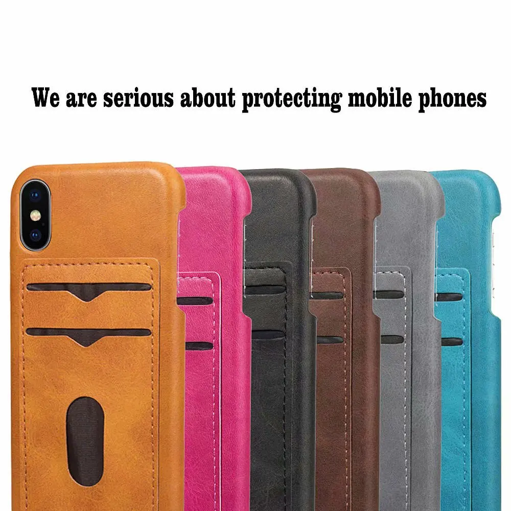 FLYKYLIN Case For iphone XS Max Phone Cases Apple X XR 6S 6 7 8 Plus Back Cover Retro Credit Card Coque Leather Capa |