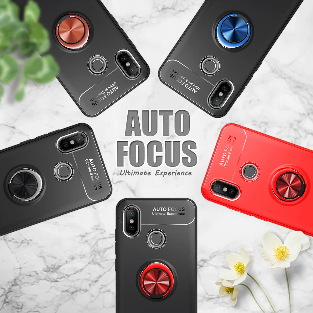 Чехол для Redmi Note 7 с магнитным кронштейном Мягкая силиконовая задняя крышка из ТПУ