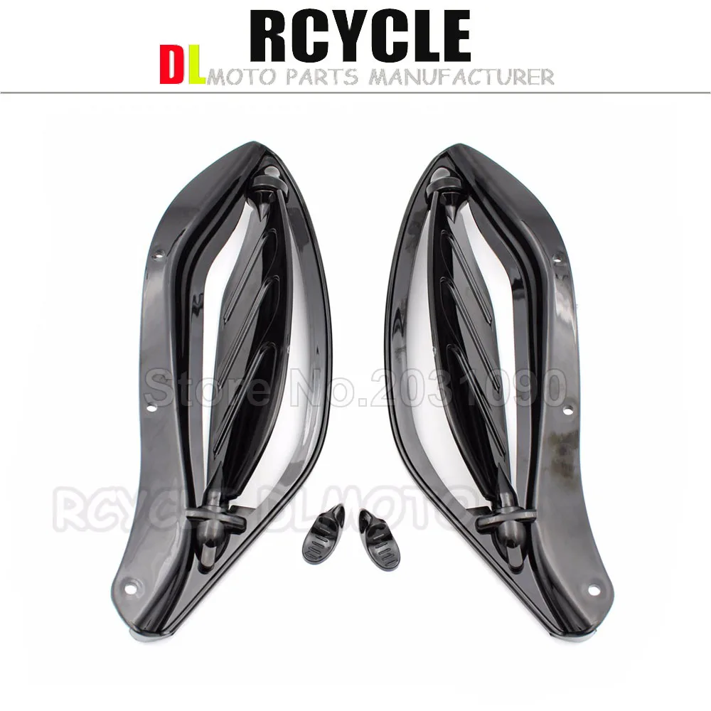 Прозрачные Боковые крылья ветровое стекло дефлекторы воздуха чехол для Touring FLHR