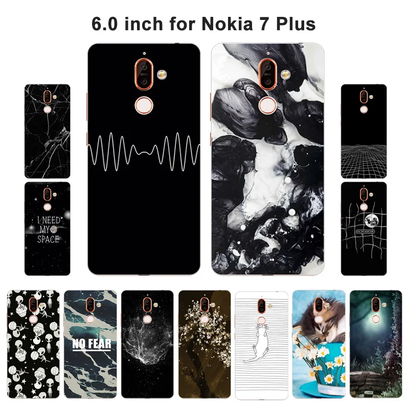Для Nokia 7 Plus чехол для телефона прозрачный мягкий TPU Nokia7 силиконовый