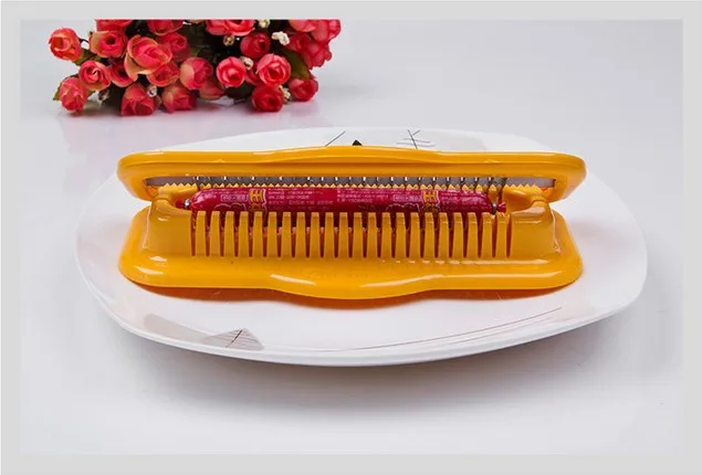 Новый слайсер для нарезки сосисок из нержавеющей стали хот-дог колбасный нож