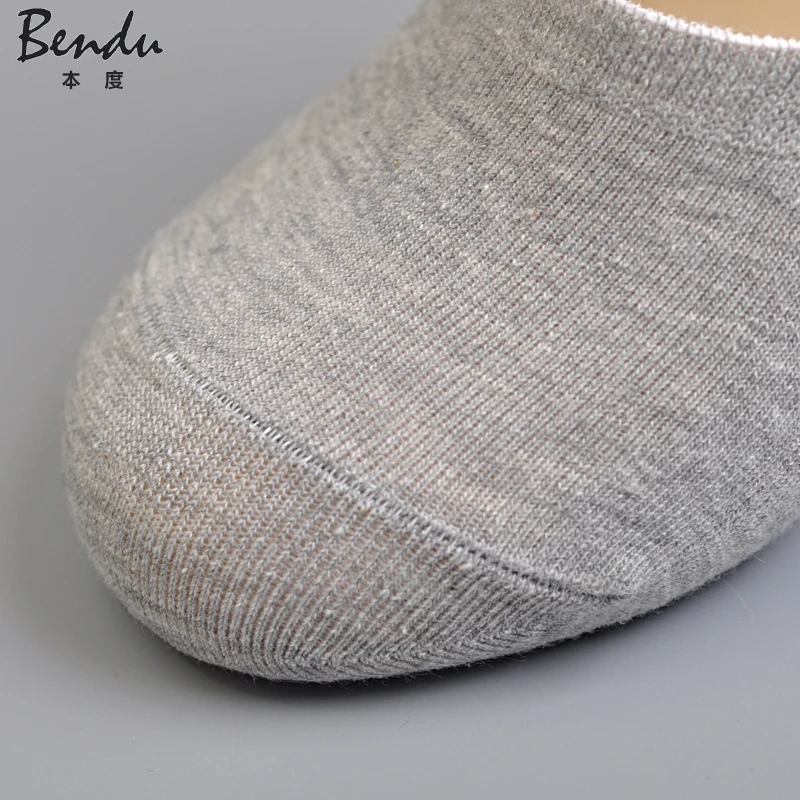 2017 Для мужчин хлопок носки невидимки Противоскользящие тапочки удобные с