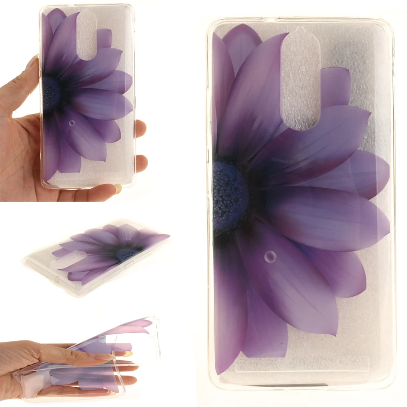Ultra-thin Girl Pattern Painted Soft TPU Transparent Hollow Silicone Case For Lenovo K5 Note Campanula feather Phone Covers |