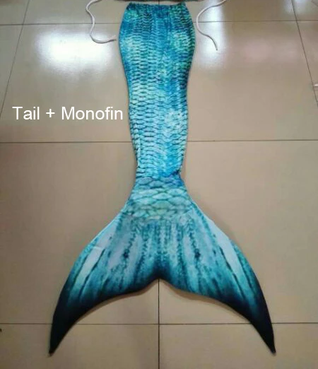 2pcsTail Add Monofin Новинка! Костюм Русалки с монофином, сексуальный жемчужный бюстгальтер для женщин, одежда для плавания, косплей, для взрослых, женское платье для плавания, бикини - Цвет: 2pcsTail Add Monofin