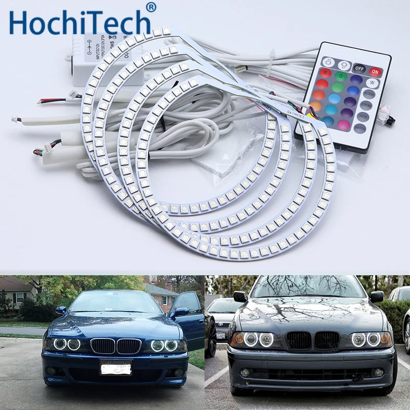 Для BMW 5 серии E39 OEM 2001 2003 Многоцветный комплект светодиодов глаза ангела кольца RGB