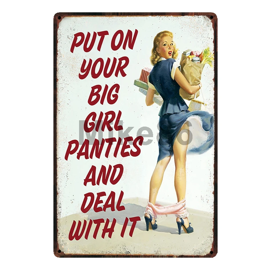 

[ Mike86 ] Rose Pin up Wings Tin Sign Gift Wall Poster ART Metal Plaque Bar Craft Decor 20*30 CM SL-9084