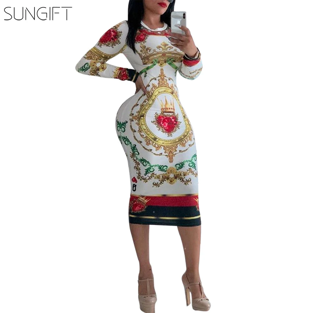 SUNGIFT африканская Дашики платья для женщин мягкая эластичная ткань с длинным