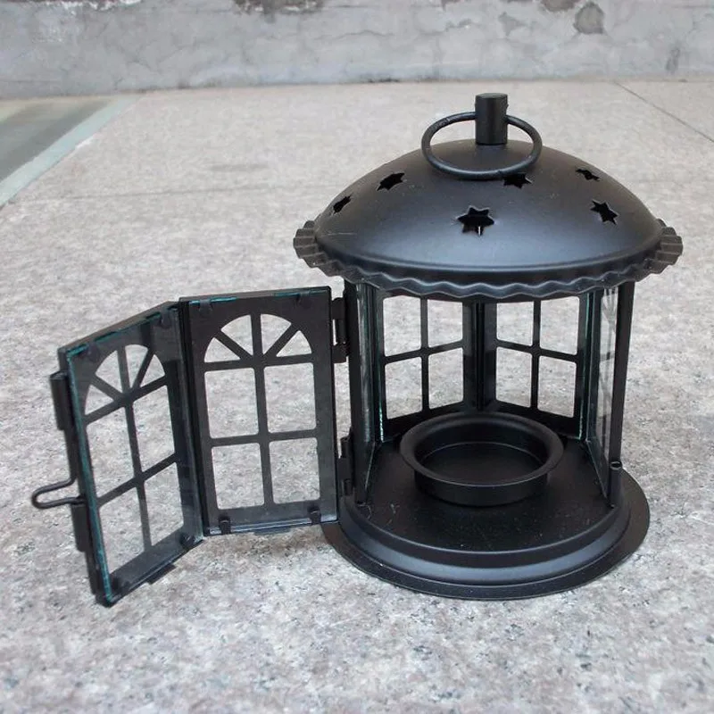 Metal Bird Cage Wedding Candle Holder Lantern Morocco Vintage Small Lanterns For Candles Decorative Cages Moroccan Lamp 020