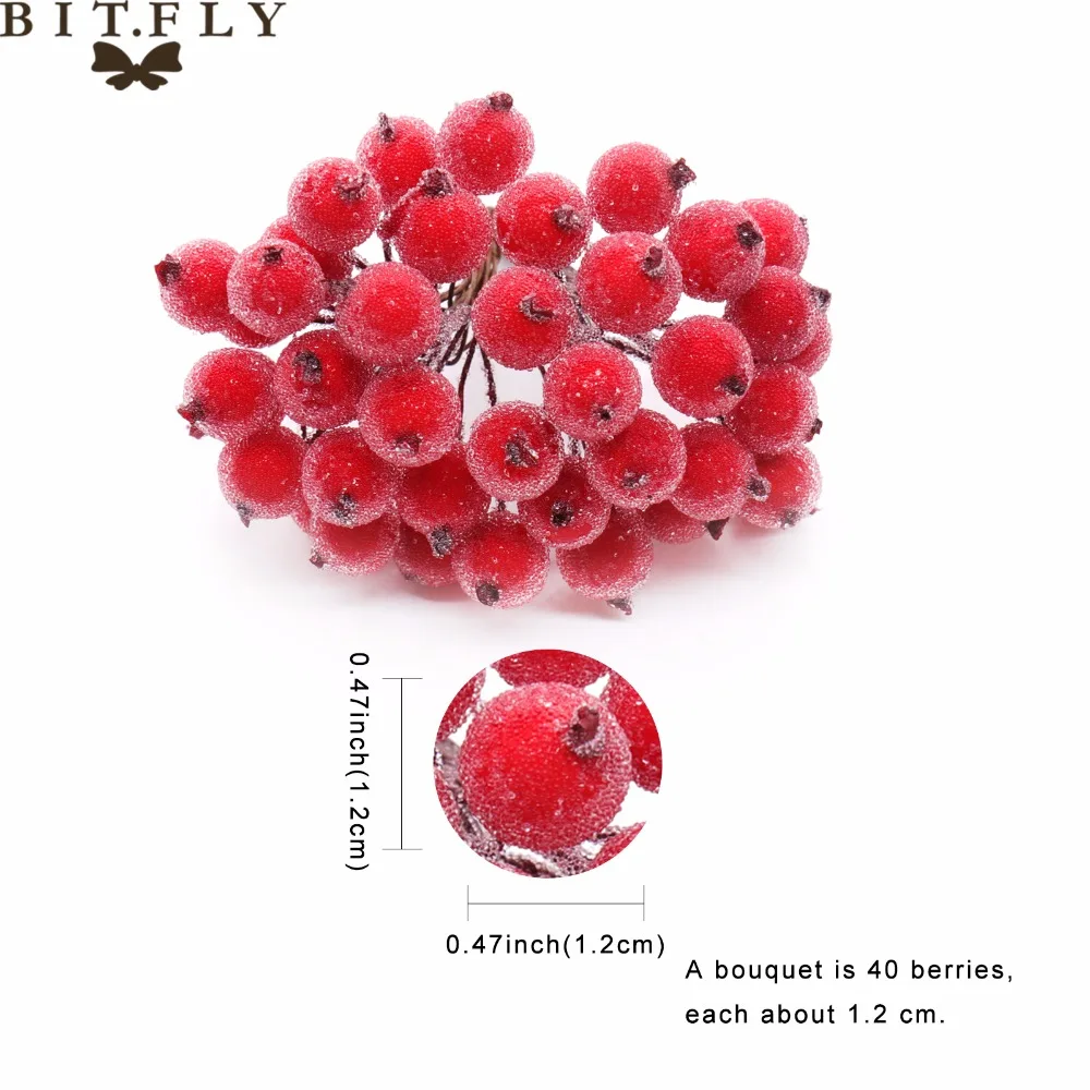

Mini Christmas Foam Frosted Fruit Berry Artificial Flower Home Tree Decor hair band DIY accessories table decorations