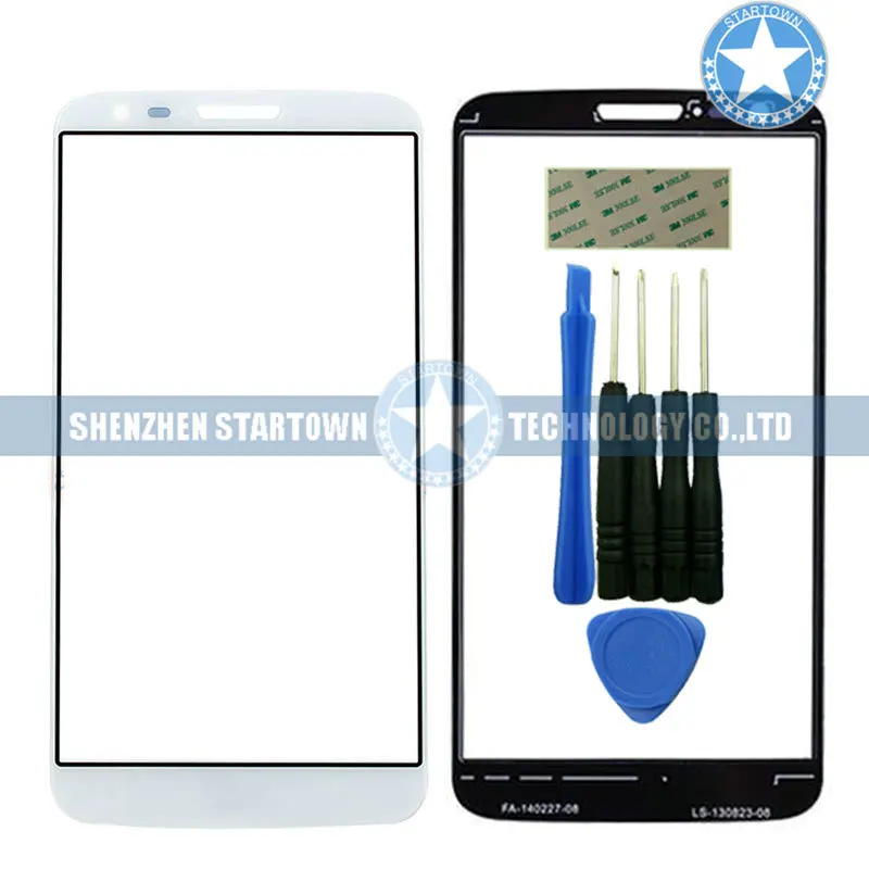 Новый белый верхний передний внешний экран Стеклянная крышка объектива Замена