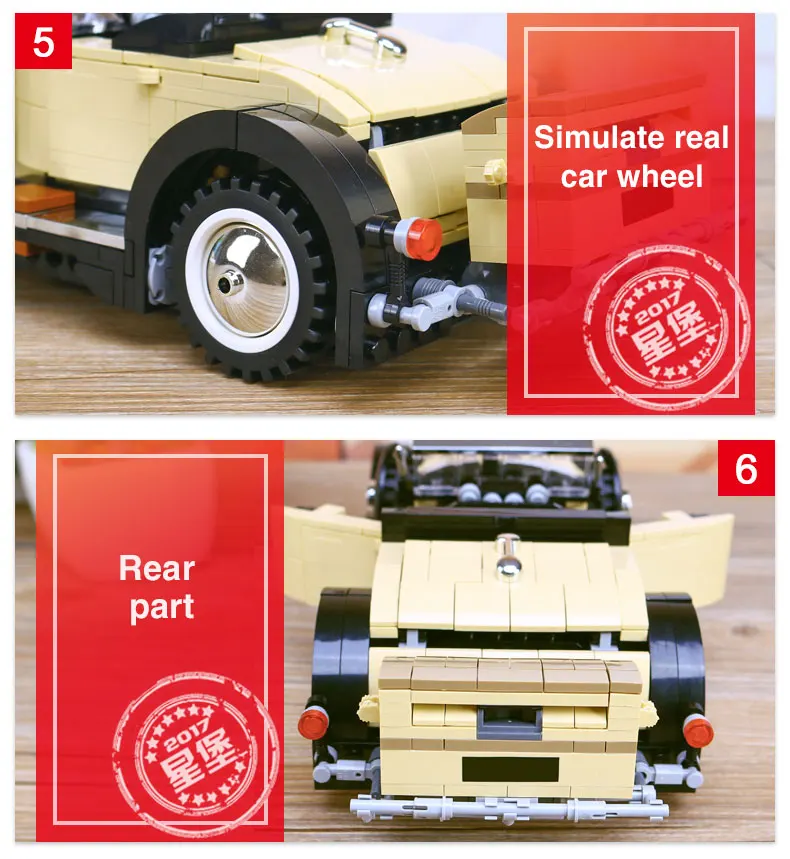XingBao 03007 810 шт креативный MOC Technic серия Rolls-Royce Благородный Набор для детей Обучающие