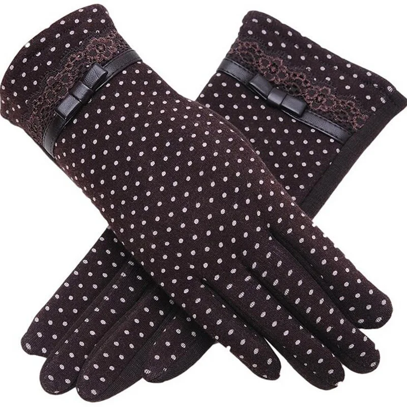 Модные женские зимние теплые уличные спортивные кашемировые перчатки с