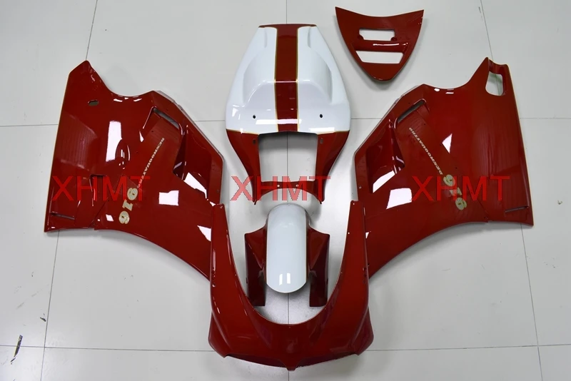 for 748 1996 - 2002 Fairing DUCATI 916 2001 Plastic Fairings 998 1999 Red White Kits | Автомобили и мотоциклы