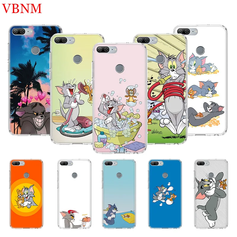 Защитный чехол для телефона с мультяшным принтом Tom Jerry huawei Honor 8X 8A 9 10 Lite 8 S 7 6X7X8 7A Pro