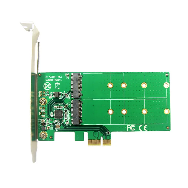 PCI express Dual M.2 SATA SSD карта PCIe к 2x NGFF B + M ключ слот адаптер с PCI-e низкопрофильный