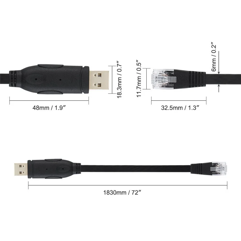 USB консольный кабель 6 футов к RJ45 последовательный адаптер совместимый