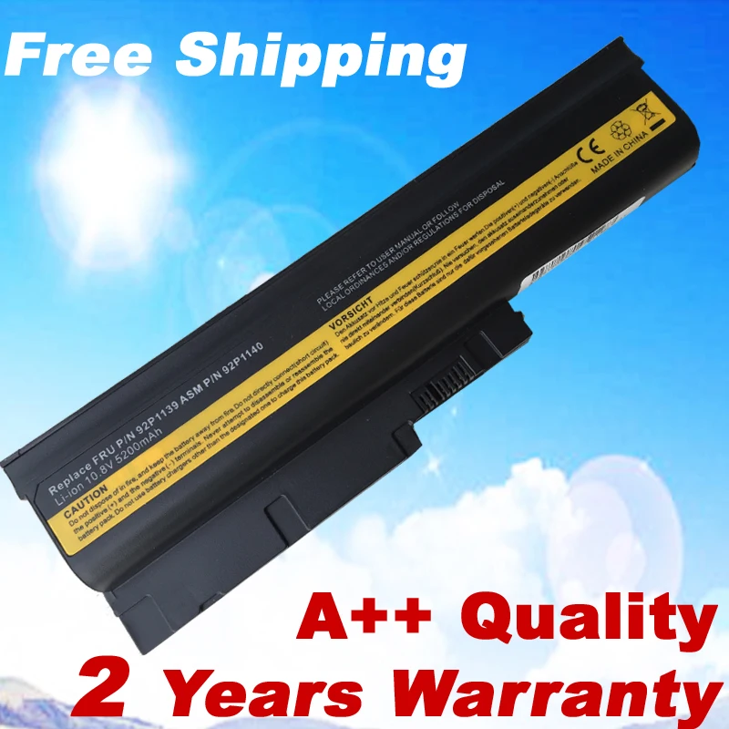 6 ячеек батареи для IBM Lenovo Thinkpad R60 R60E R61 R61E R61i T60 T60P T61 (14 1 15 4 экран) T61P R500 T500 W500 Sl500 40Y6799|6