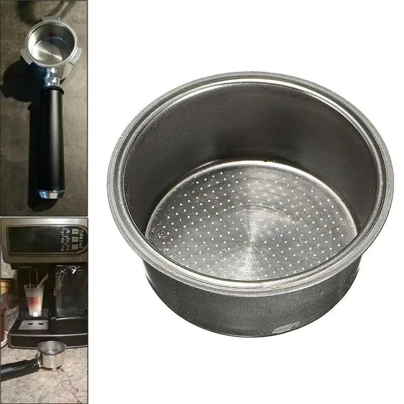 Кофейная корзина из нержавеющей стали, серебряная кофейная машина, 2 чашки 51 мм, корзина без давления