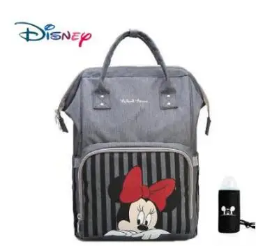 With Hook Сумка для подгузников disney, рюкзак для мам, Детская сумка для мам, сумка для подгузников для ухода за ребенком, дорожная коляска с USB подогревом,, 1 крючок - Цвет: With Hook