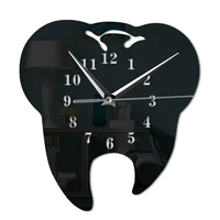 mirror effect tooth dentistry wall clock laser cut decorative dental clinic office decoration teeth care dental surgeon gift