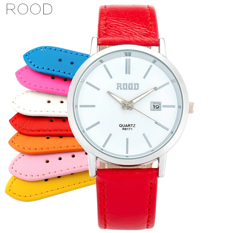Candy Color Fashion Watch Dress Quartz-Watch Casual Wristwatch Women Relogio Feminino relojes mujer Leather Waterproof Clock | Наручные
