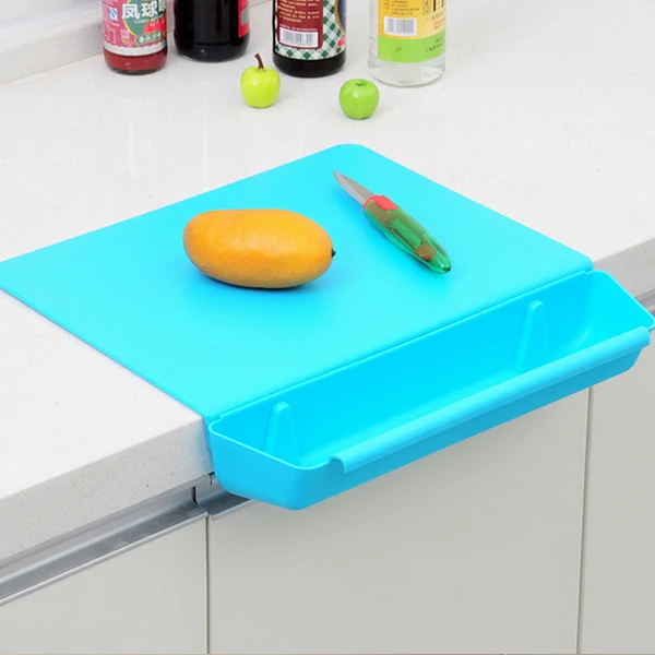 

2 in 1 Thickened Antibacteria Cutting Board Collecting Board Kitchen Tool