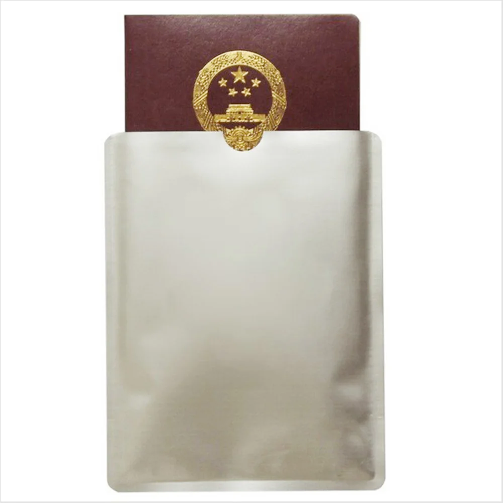 

5Pcs Passport Secure Sleeve Holder Anti Scan RFID Blocking Protector Cover Plastic White Soft Trunk No Zipper Card Protector