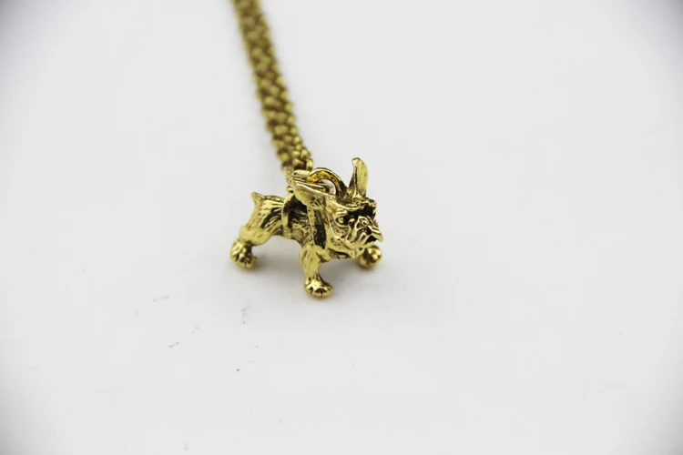 Женское ожерелье с подвеской в виде французского бульдога | Украшения и