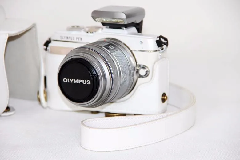 Чехол для камеры из искусственной кожи для Olympus PEN E-PL3 EPL3 EPM1 E-PM1 14-42 мм чехол для объектива черный/коричневый/кофейный/белый