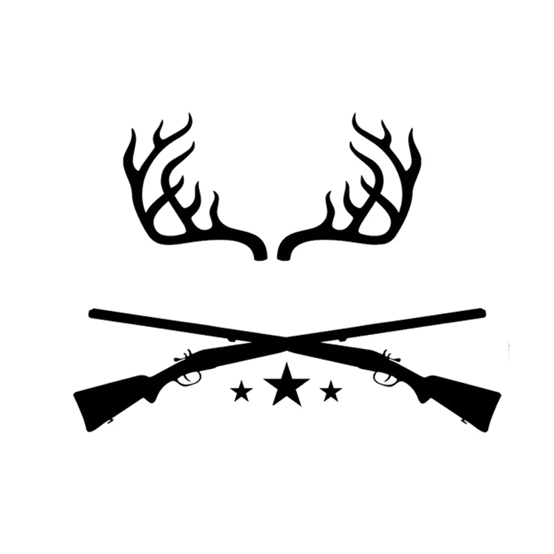 

14.9CM*11.2CM Hunting Decals Vinyl Car Sticker Decor Black/Silver S9-0196