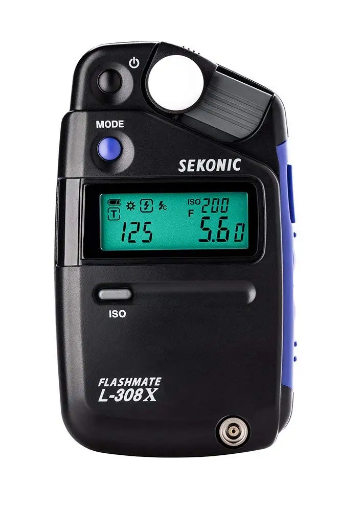 Измеритель экспозиции Sekonic FLASHMATE L308X для фотографов и кинофильмов черный синий CD50